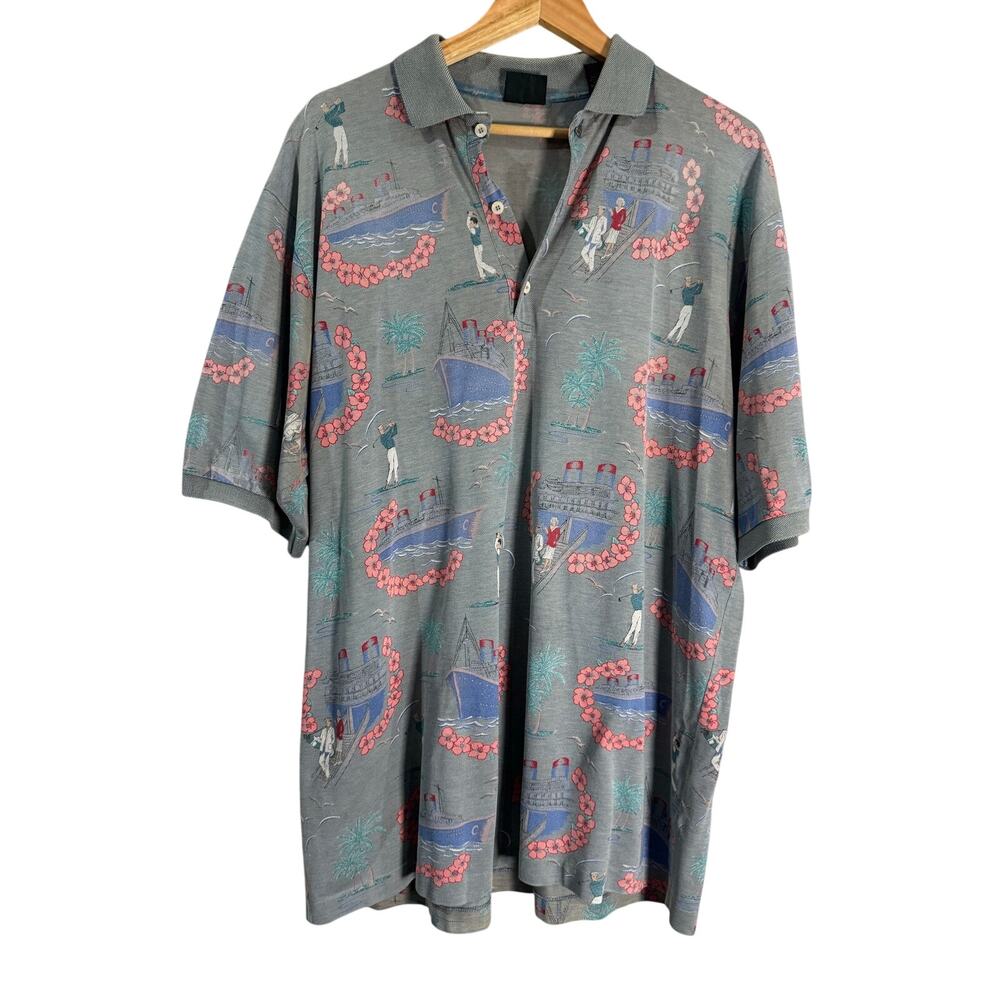 Vintage 80's Bobby Jones Hawaii Polo XL